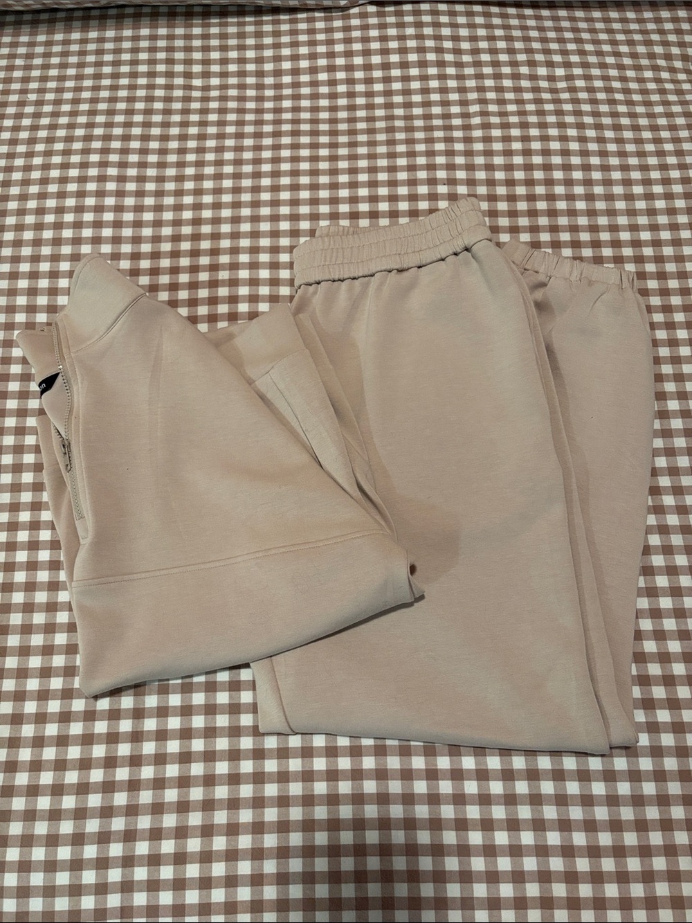 Beige Two-Piece Lounge Set